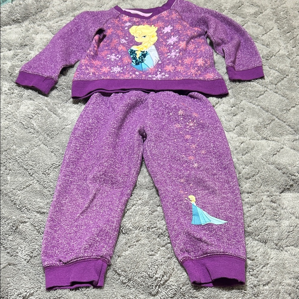 Disney Frozen Elsa Purple Jogging Suit